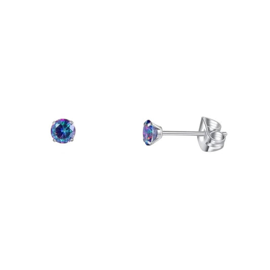 Titanium oorbellen multicolor zirkonia