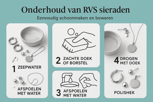 Hoe onderhoud en reinig je RVS sieraden?