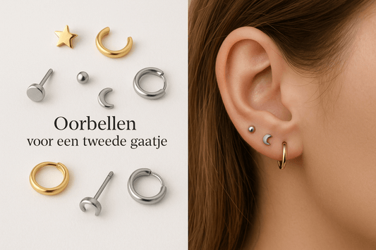 Welke oorbellen passen bij een tweede gaatje?