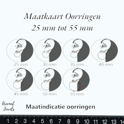 Statement oorringen dames vierkant - 27mm