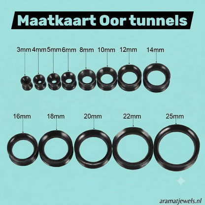 Flexibele Siliconen Tunnels 8mm – Comfortabele Unisex Oor Tunnels