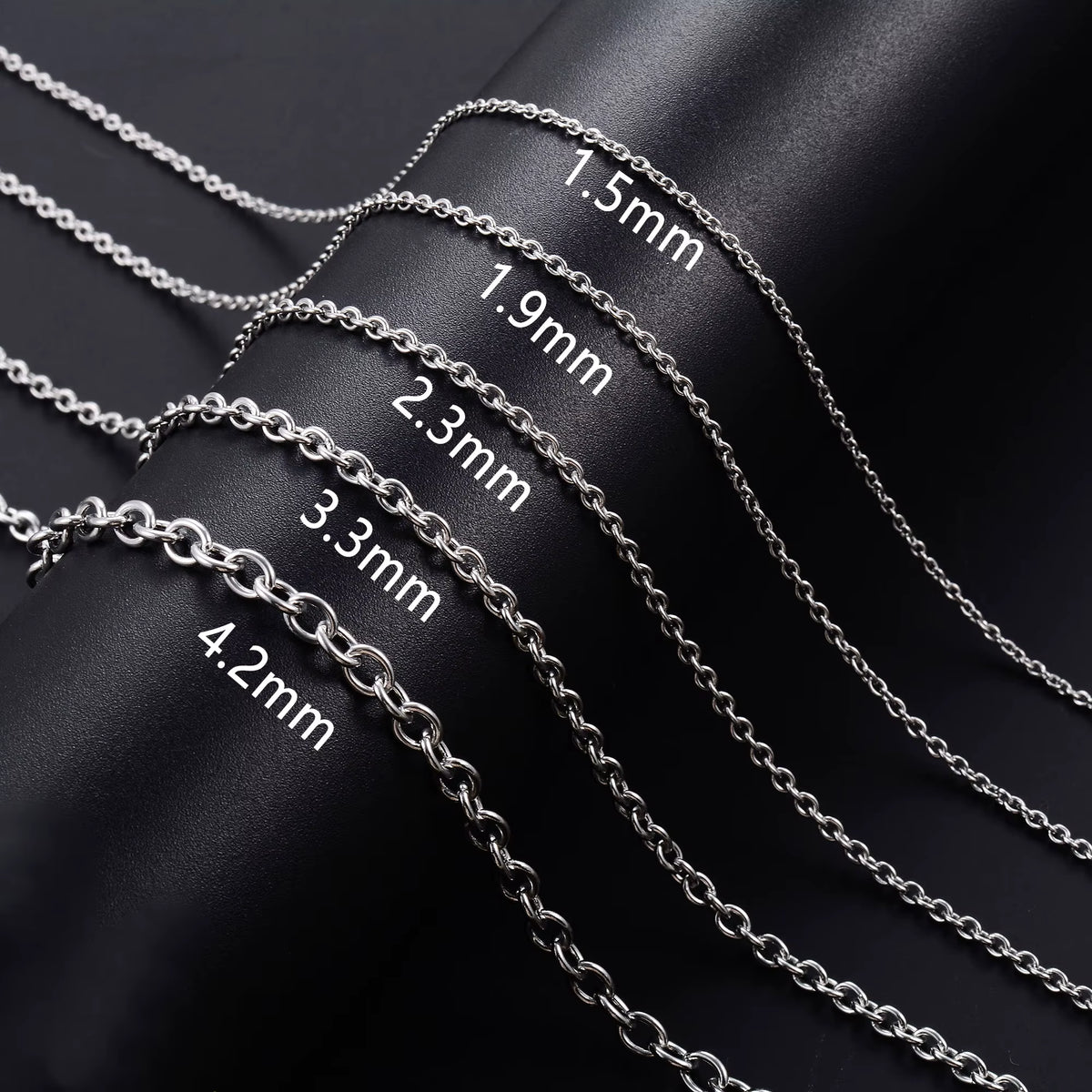 RVS Anker Ketting Zilverkleur 40–75cm – Uniseks Maritieme Schakelketting