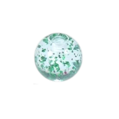 Glitter Piercing Balletje Transparant Acryl – 6mm (1.6mm Dikte) – Per Stuk