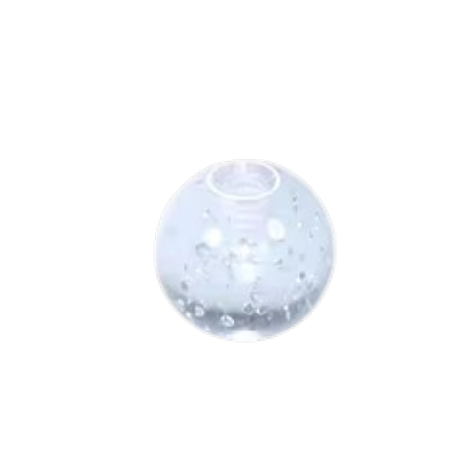 Glitter Piercing Balletje Transparant Acryl – 6mm (1.6mm Dikte) – Per Stuk