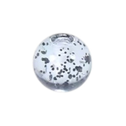 Glitter Piercing Balletje Transparant Acryl – 6mm (1.6mm Dikte) – Per Stuk