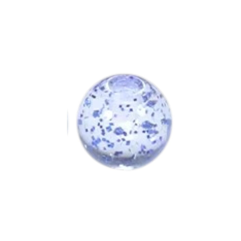 Glitter Piercing Balletje Transparant Acryl – 6mm (1.6mm Dikte) – Per Stuk