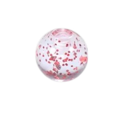 Glitter Piercing Balletje Transparant Acryl – 6mm (1.6mm Dikte) – Per Stuk