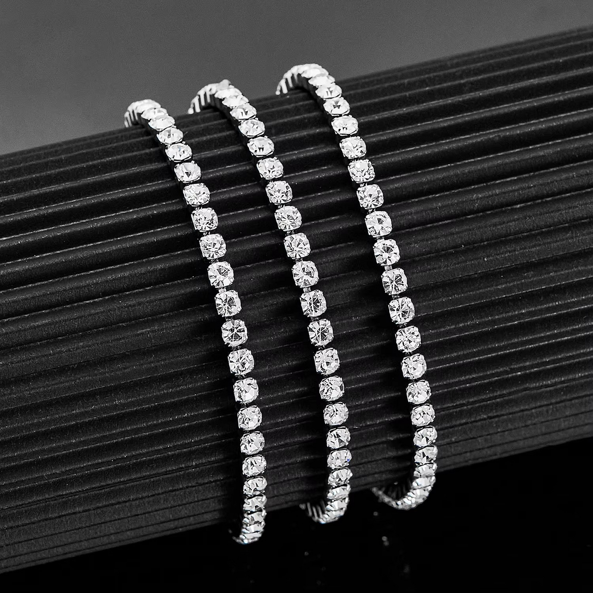 Zilverkleurige Stalen Zirkonia Ketting – Klassieke Dames Collier 4mm