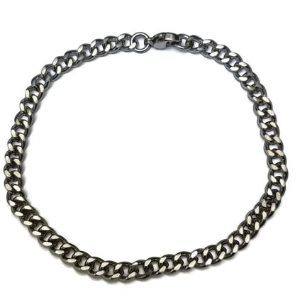 Stoere Aramat Jewels gourmet armband in zilverkleur, gemaakt van 316L chirurgisch staal. 5mm breed en 21cm lang.
