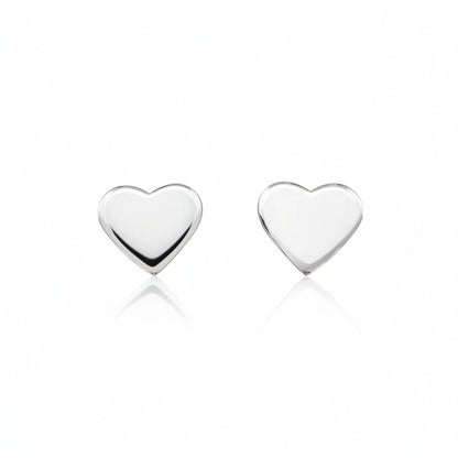 Aramat Jewels 925 sterling zilveren gladde hartjes oorstekers van 4 mm.
