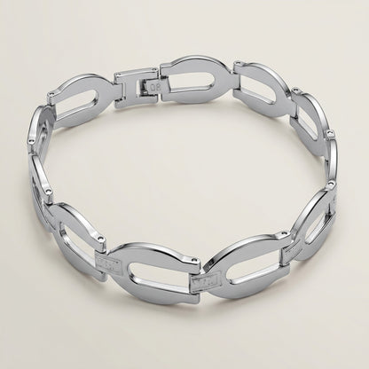 Aramat Jewels zilverkleurige stalen schakelarmband voor heren, 22cm lang en 14mm breed.