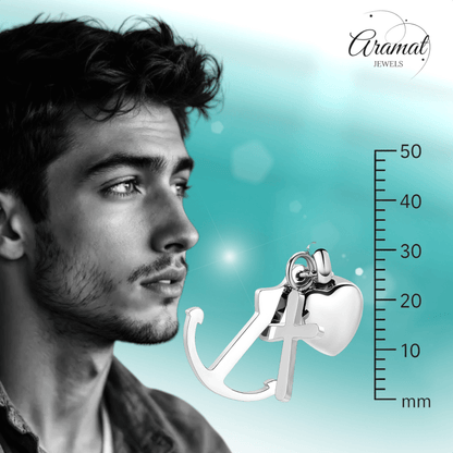 Ashanger Geloof Hoop en Liefde - Zilverkleurig RVS - hang1322 - Gedenkhangers kopen# - alles - anker - ashangers