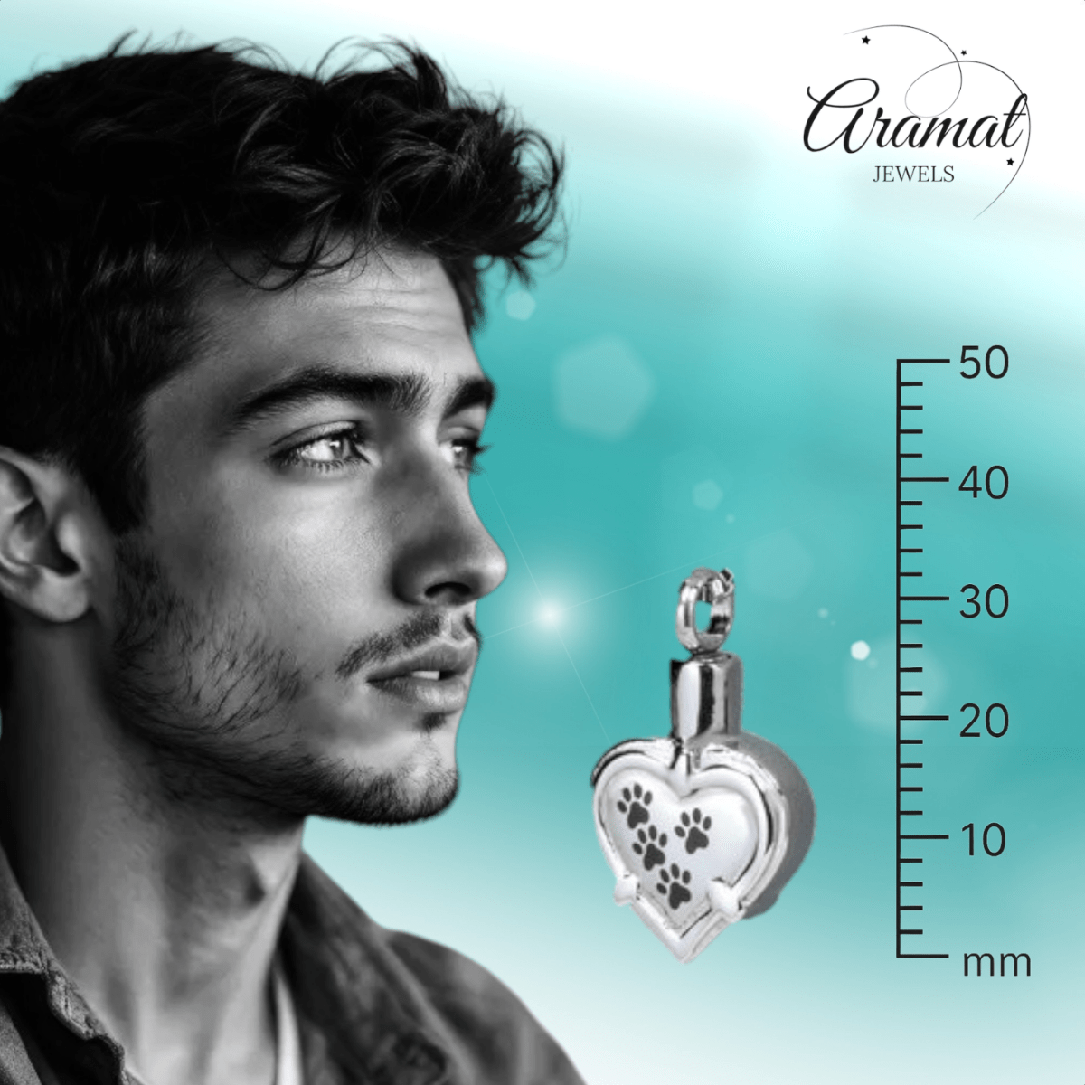 Ashanger hart pootafdrukken – troost & herinnering - Aramat Jewels - Gedenkhangers - cadeautip