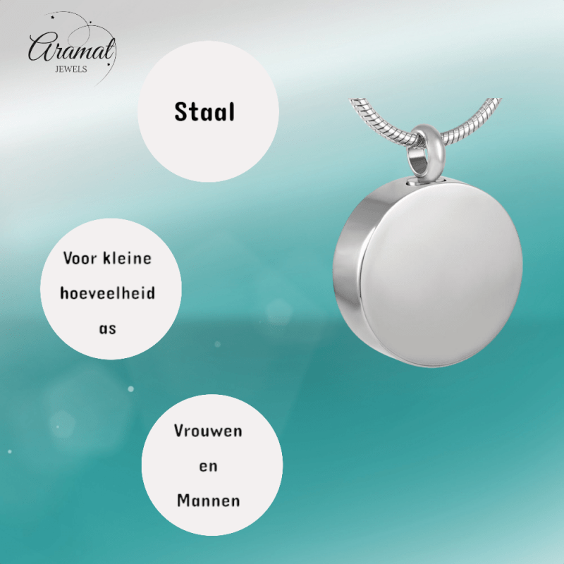Ashanger Rond - Zilverkleurig RVS - 25x20 mm - hang730 - 8088 - Gedenkhangers kopen# - 25mm - alles - ashangers