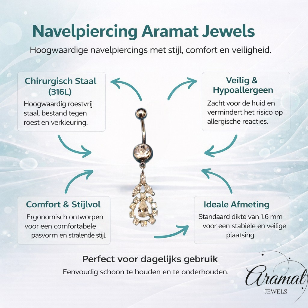 Bloem Hanger Navelpiercing