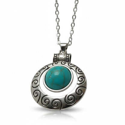 Bohemien Halsketting met Turquoise Steen - Aramat Jewels - Halskettingen - cadeautip