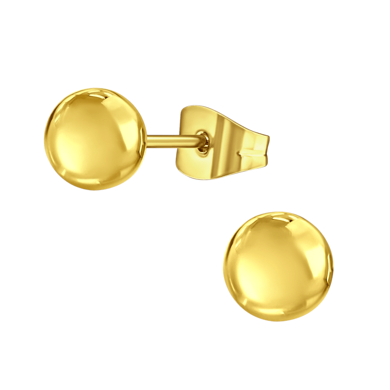 Bolletjes oorbellen – Goudkleur – 6mm - oor2720 - 14136 - Oorbellen kopen# - 6mm - alles - bolletjes