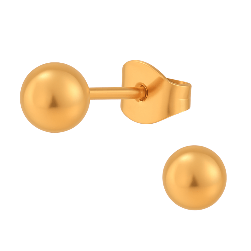 Bolletjes oorbellen – rosékleur – 4mm - oor2746 - XE70084 - Oorbellen kopen# - 4mm - alles - bolletjes