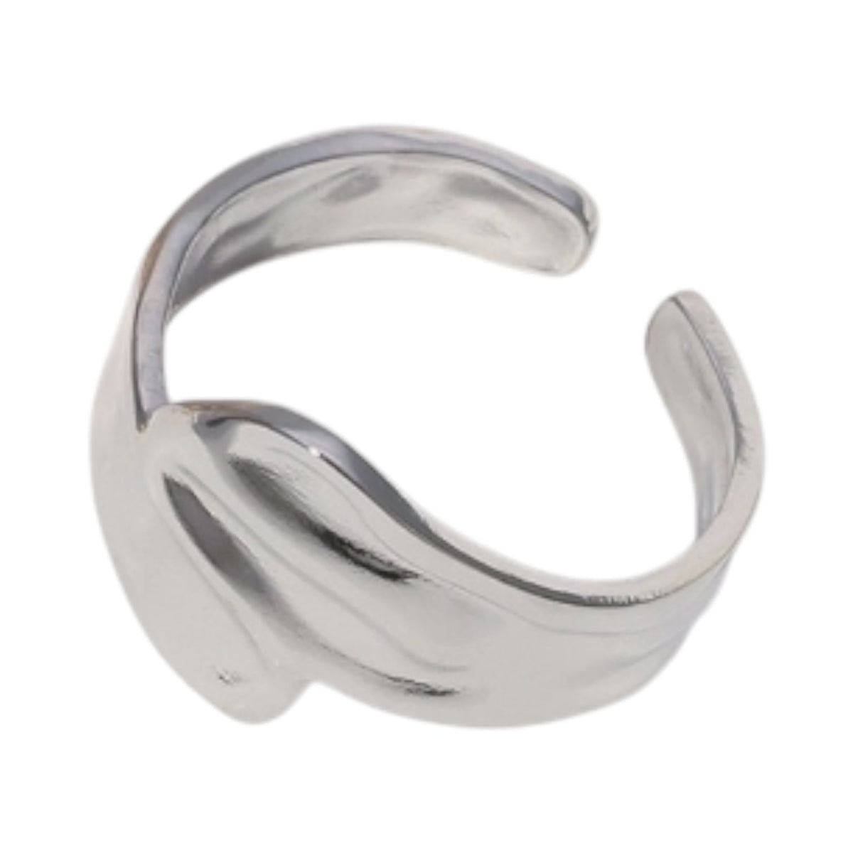Brede Moderne One Size Ring RVS (14 mm) - Aramat Jewels - Ringen - cadeautip