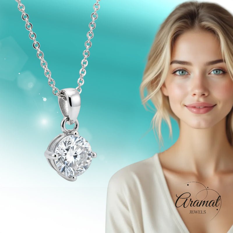 Elegante Rvs Zirkonia Hanger - Aramat Jewels - Bedelketting - cadeautip