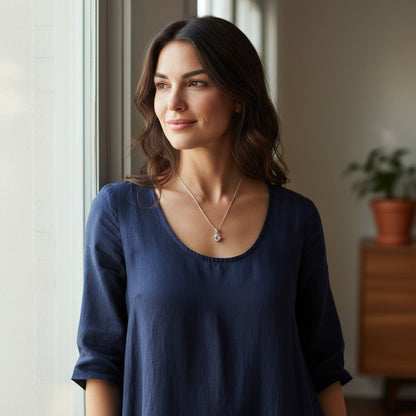 Elegante Rvs Zirkonia Hanger - Aramat Jewels - Bedelketting - cadeautip