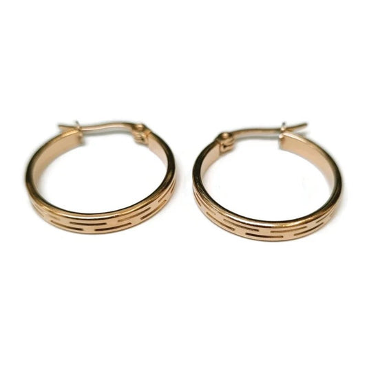 Een paar gouden hoepeloorbellen