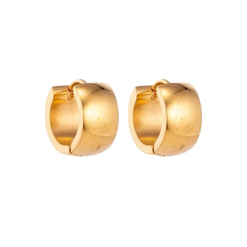 Goudkleurige Stalen Gladde Oorringen 13x7mm - oor5825 - se26033 - Oorringen kopen