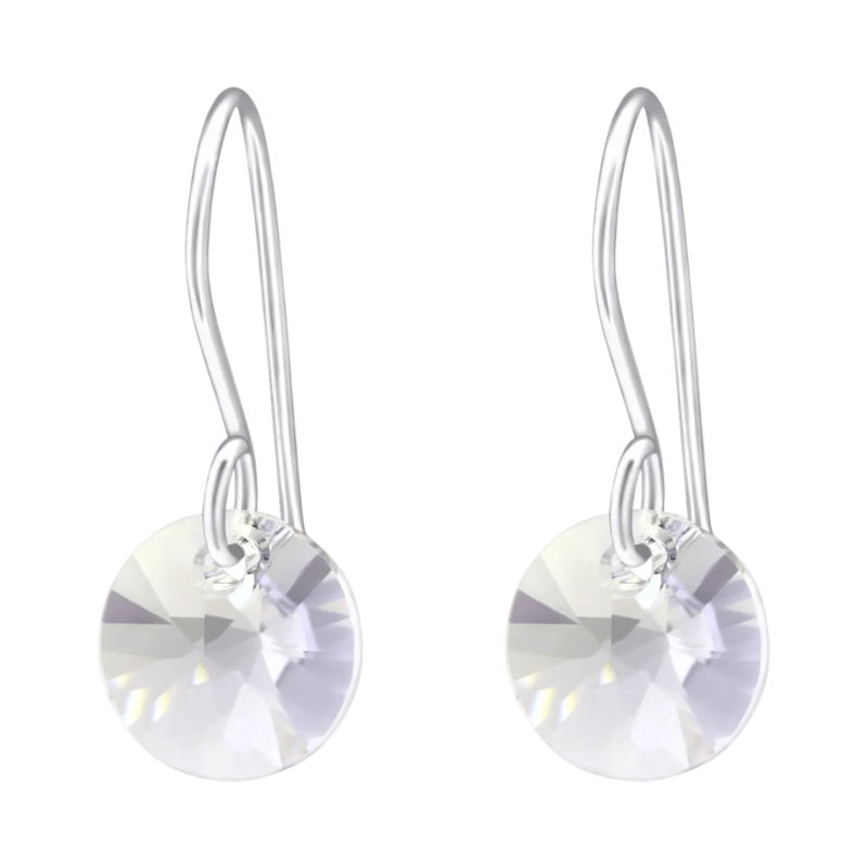 Grijze Kristal Oorhangers Kind - 925 Zilver - oor3260 - 27940 - Oorhangers kopen# - 8mm - 925 Zilver - alles