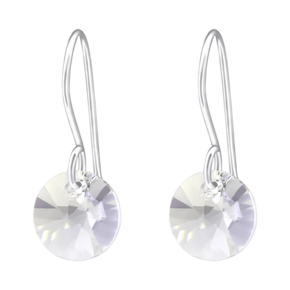 Grijze Kristal Oorhangers Kind - 925 Zilver - oor3260 - 27940 - Oorhangers kopen# - 8mm - 925 Zilver - alles