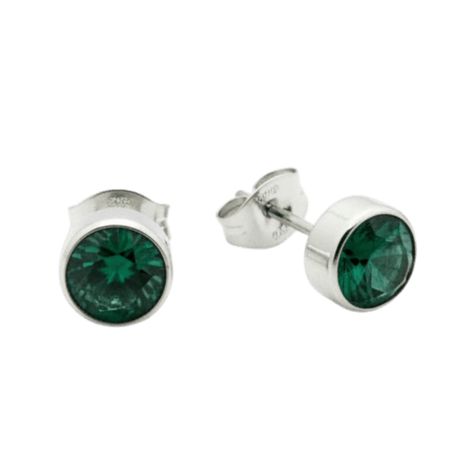 Groene Zirkonia Oorbellen RVS - Aramat Jewels - Oorbellen - cadeautip