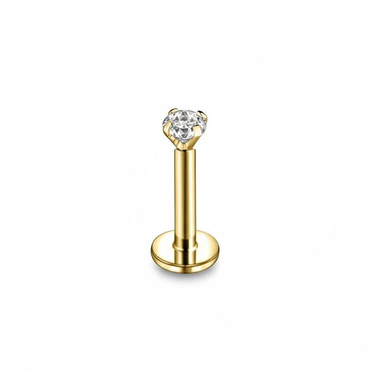 Helix Tragus Piercing Goudkleur Zirkonia 6mm 1.2mm - Aramat Jewels - Piercings - cadeautip