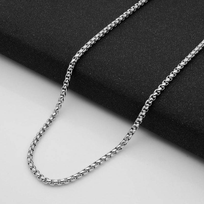 Jasseron Halsketting 3,5mm Zilverkleurig Staal - Aramat Jewels - RVS Sieraden - Halskettingen - cadeautip