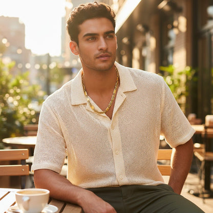 Koningsketting Marine - Brede Schakelketting met Versace - Aramat Jewels - Halskettingen - cadeautip