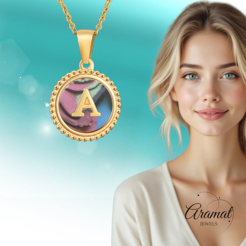 letter Ketting met Abalone Schelp - Aramat Jewels - Halskettingen - cadeautip