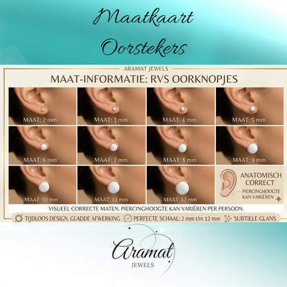Goudkleurige AB zirkonia oorbellen – 6 mm