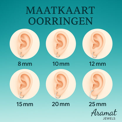 RVS Goudkleurige Halve Oorringen 22x15mm - 5 Lijnen Twist