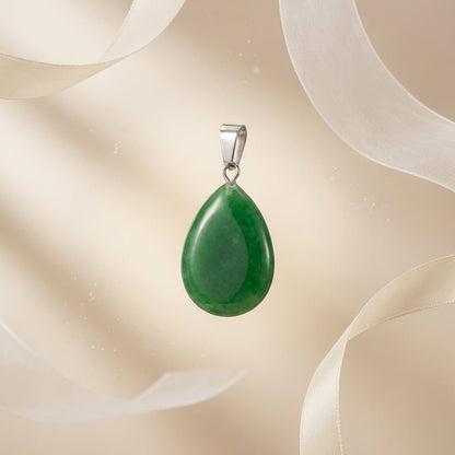 Maleisisch Jade Druppel Hanger natuursteen - Aramat Jewels - Hangers - cadeautip