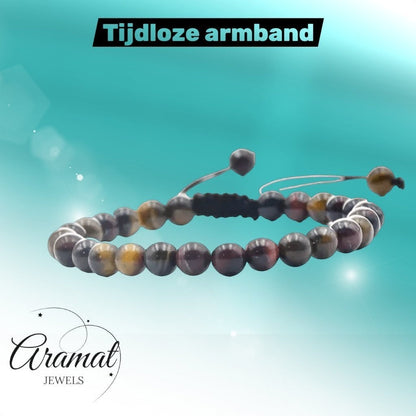 Meerkleurige Tijgeroog Armband - Aramat Jewels - Armbanden - cadeautip
