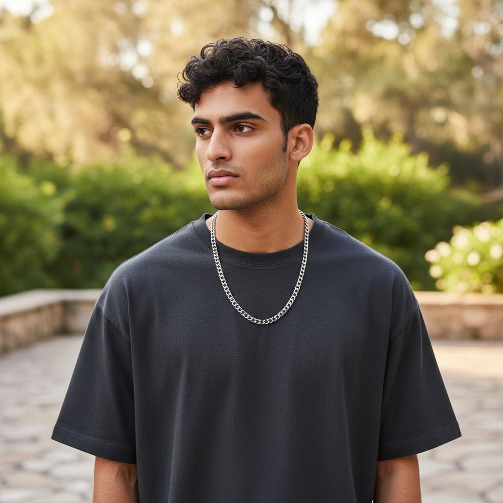 Moderne Zilverkleurige Gourmet Ketting RVS - Aramat Jewels - Halskettingen - cadeautip