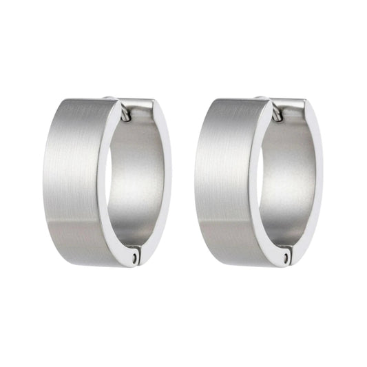 Oorringen – 20mm Creolen Glad Glanzend RVS Zilverkleur Unisex - Aramat Jewels - Oorringen - cadeautip