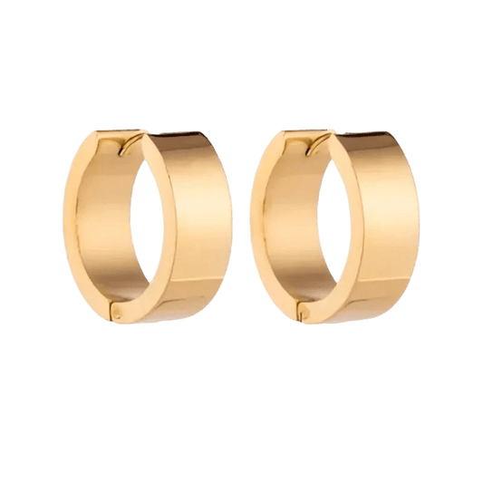 Oorringen – Staal Glad Goudkleurig (20mm) - Aramat Jewels - Oorringen - cadeautip