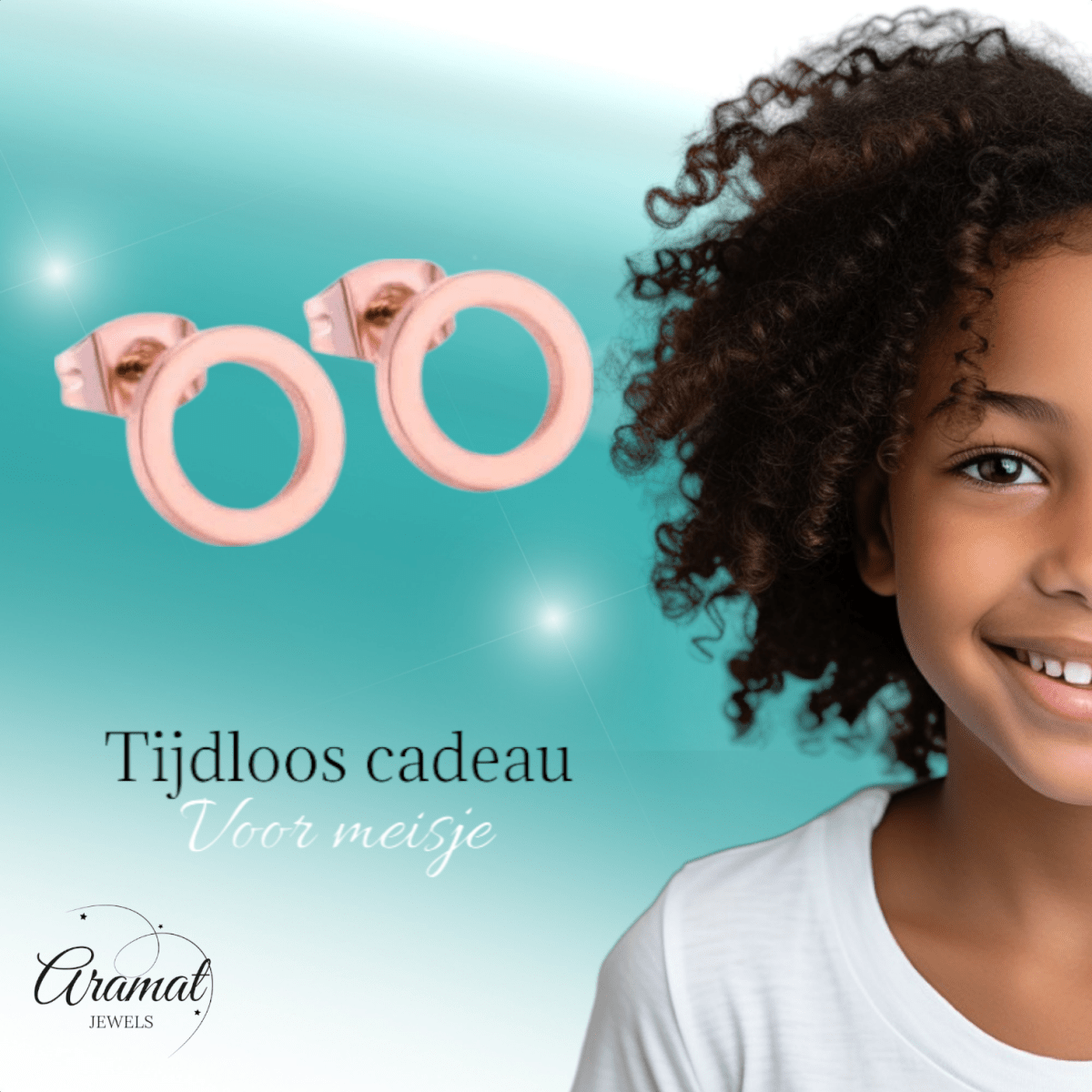 Open Cirkel Oorbellen Rosegoudkleur – 9mm - Aramat Jewels - Oorbellen - cadeautip