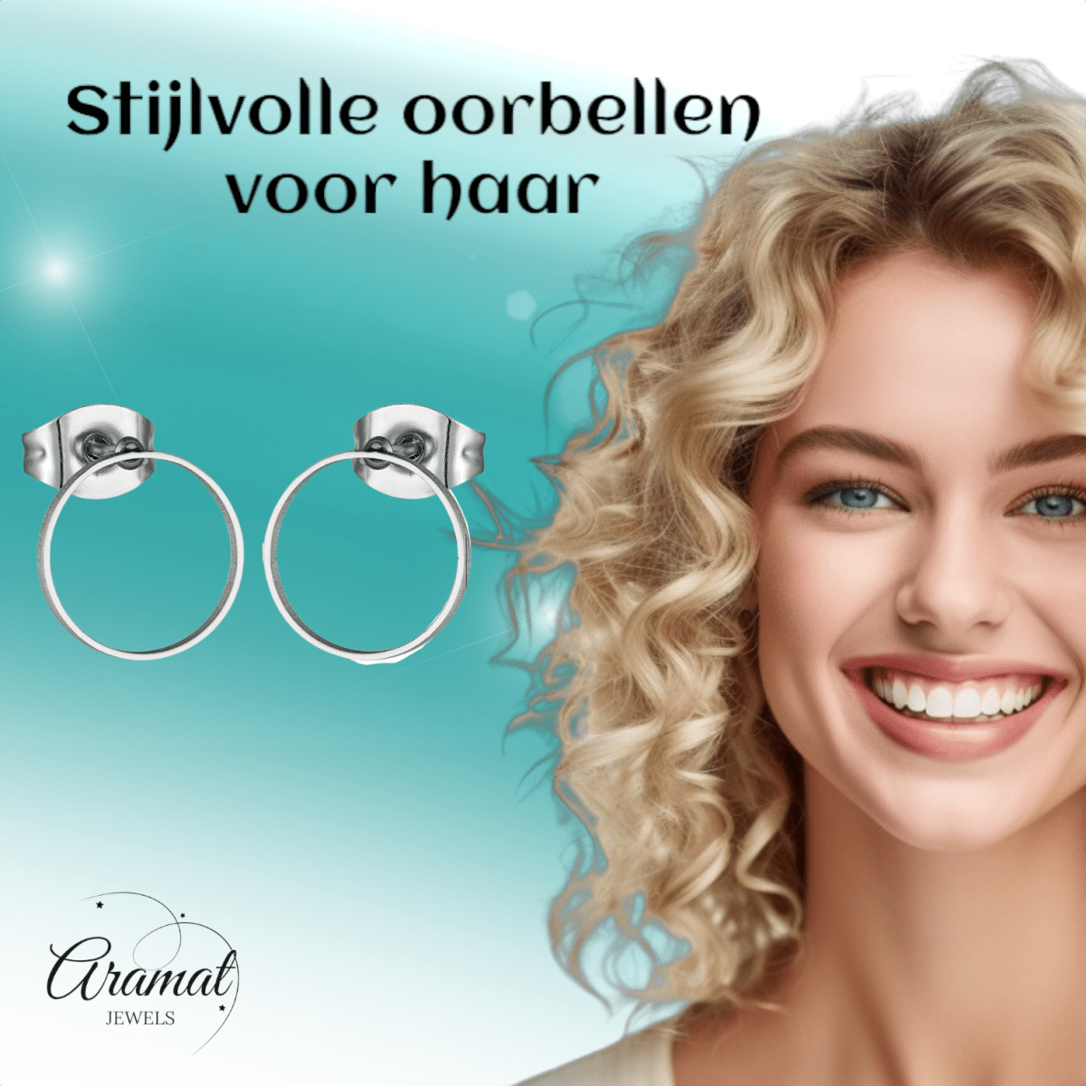 Open Cirkel Oorbellen Zilverkleur – 10mm - Aramat Jewels - Oorbellen - cadeautip