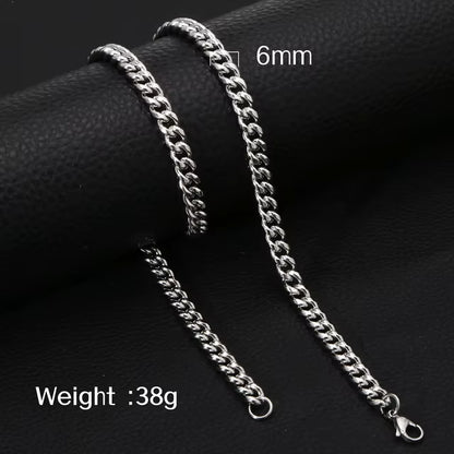 Collier gourmet moderne argenté en acier inoxydable