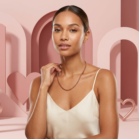 Collier Jasseron en acier et or rose de Aramat Jewels