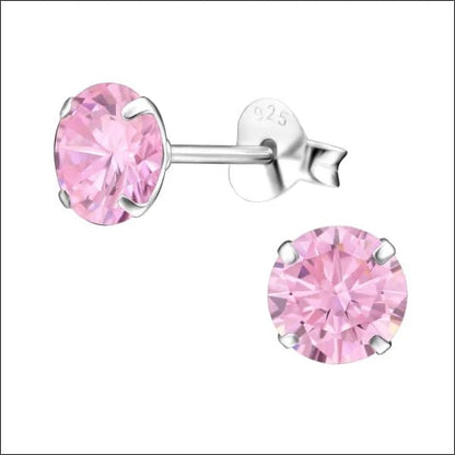 Roze kubieke oorbellen