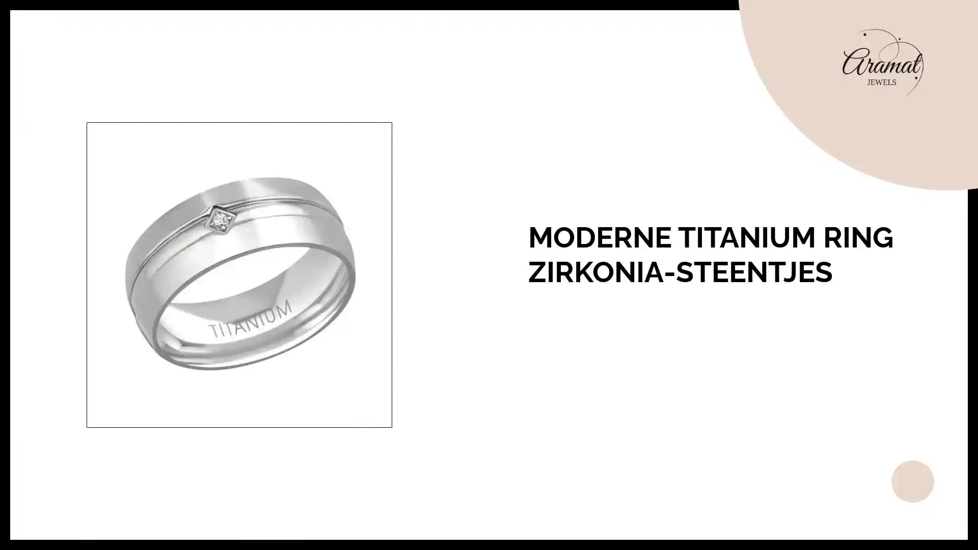 Moderne Titanium Ring Zirkonia-steentjes by@Outfy