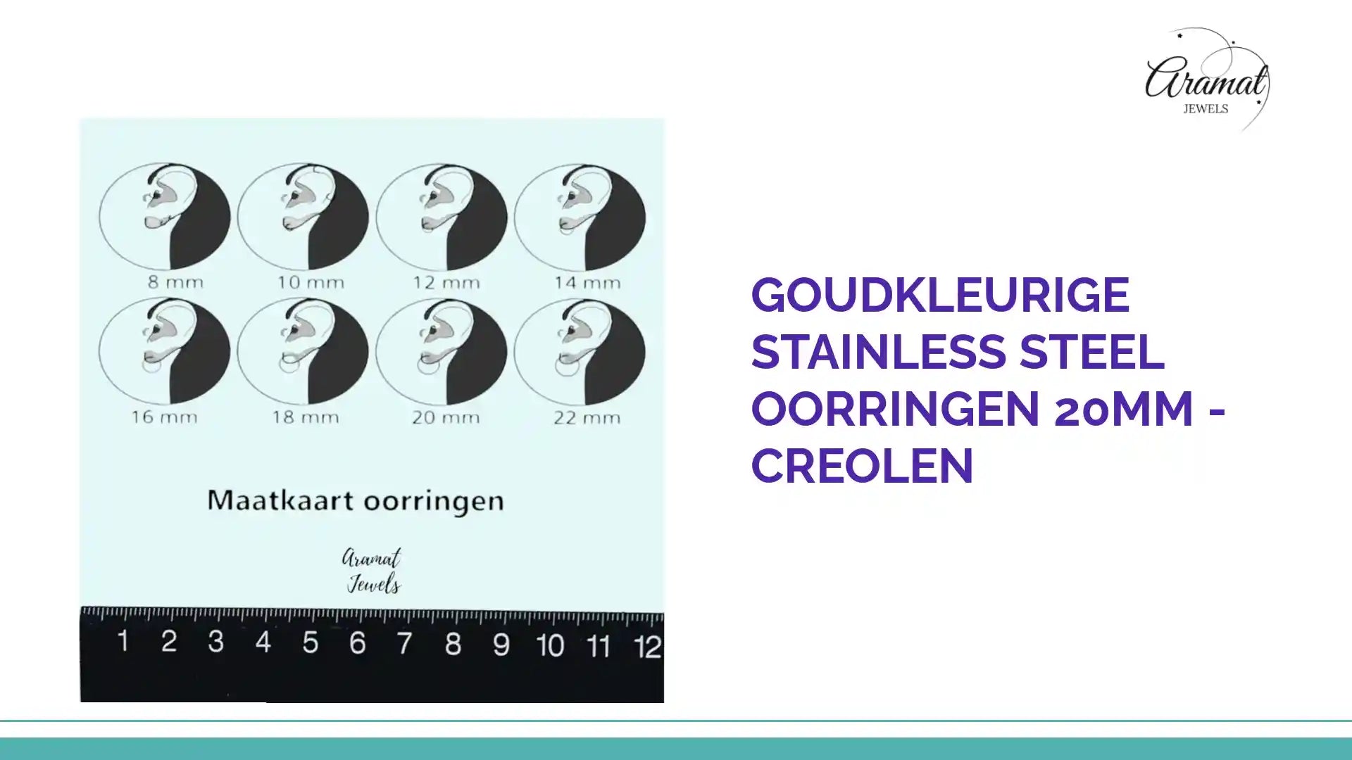 Goudkleurige Stainless Steel Oorringen 20mm - Creolen by@Outfy