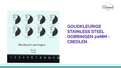 Goudkleurige Stainless Steel Oorringen 20mm - Creolen by@Outfy