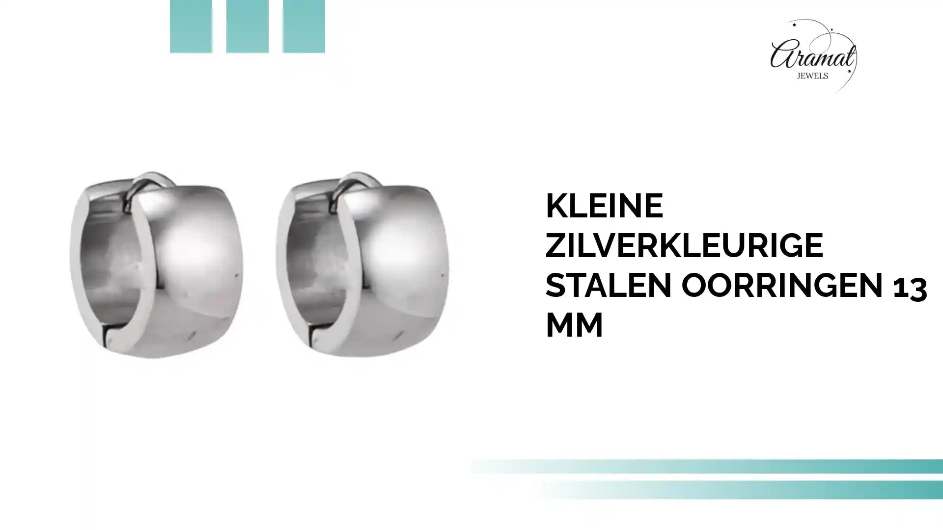 kleine Zilverkleurige stalen oorringen 13 mm by@Outfy